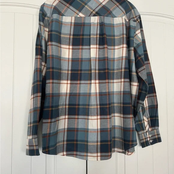 New J. Crew Men's Blue and White Plaid Button Down Shirt - Picture 4 of 4